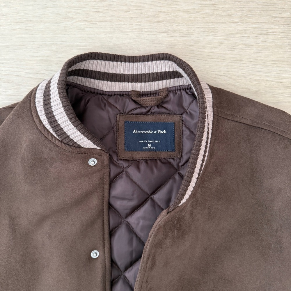 Abercrombie Men’s bomber jacket brown size medium - Picture 3 of 4